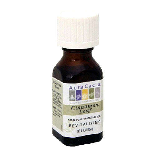 Aura Cacia 100% Pure Essential Oil Cinnamon Leaf (Cinnamomum Zeylanicum) - 0.5 Oz